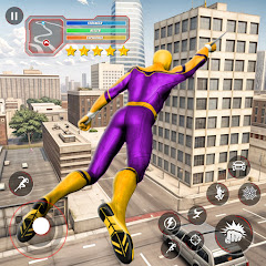 Super Rope Hero: Flying City Mod