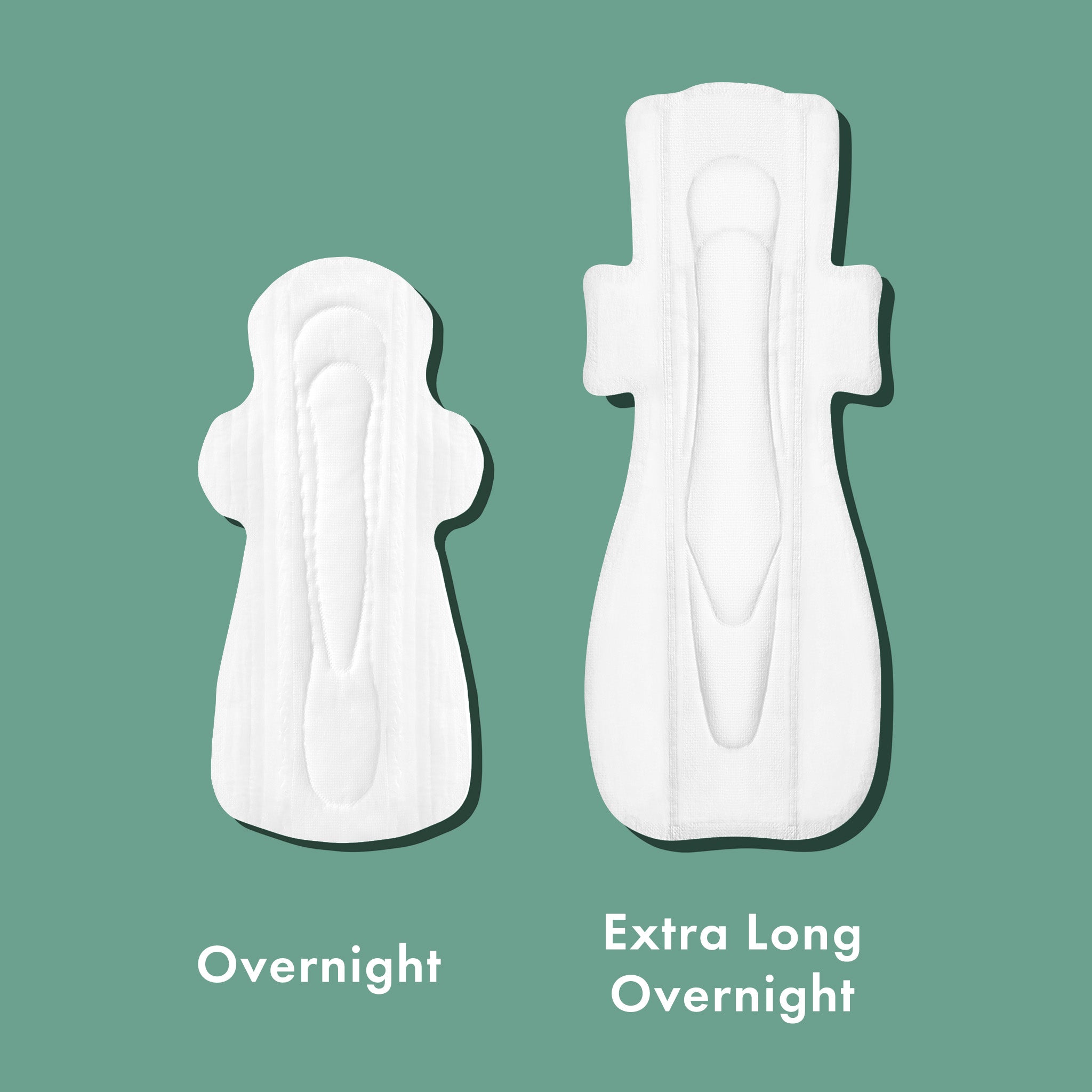 Organic cotton cover overnight pads