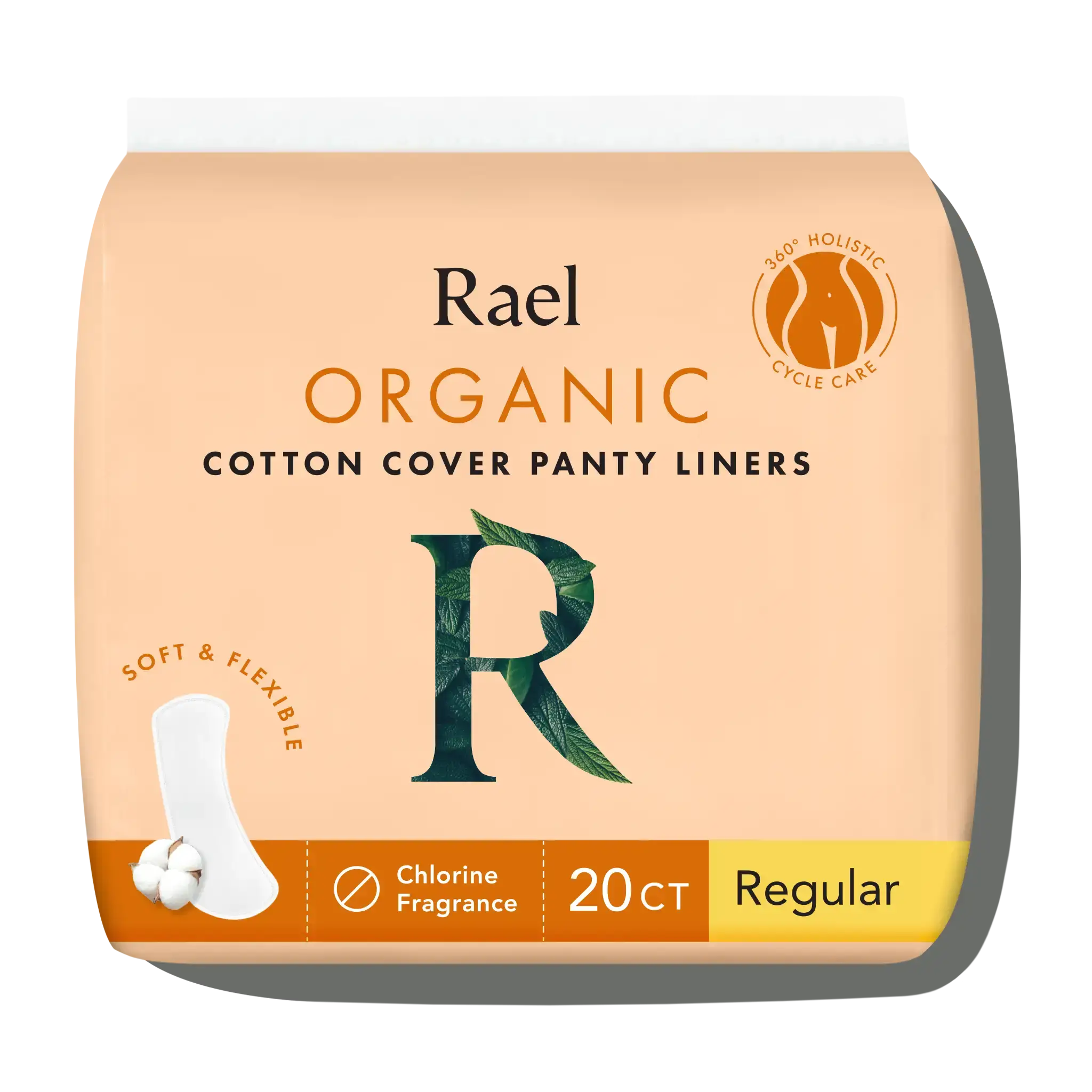 Regular Unscented Panty Liners Made With Organic Cotton